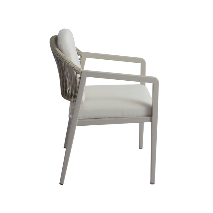 Modern Outdoor Dining Set With Expandable Acacia Wood Table