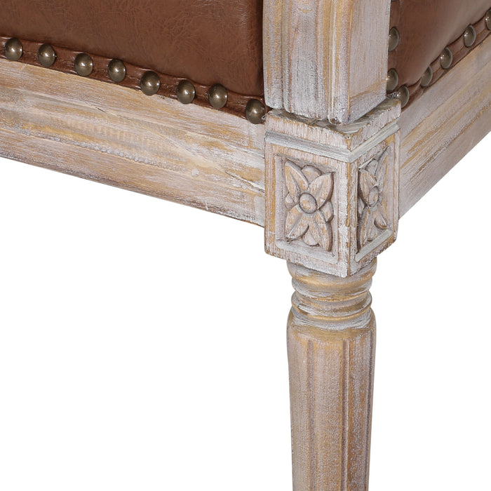 French Country Chesterfield Style Tufted Loveseat