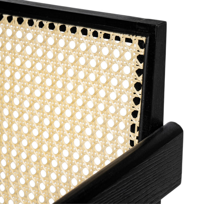 Chandigarh Farmhouse Style Cane Upholstered Dining Chairs (Set of 2)