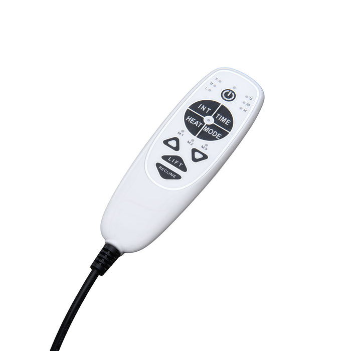 Nairi - Leather Aire Power Motion Recliner With Lift Heating Massage Function - Ivory