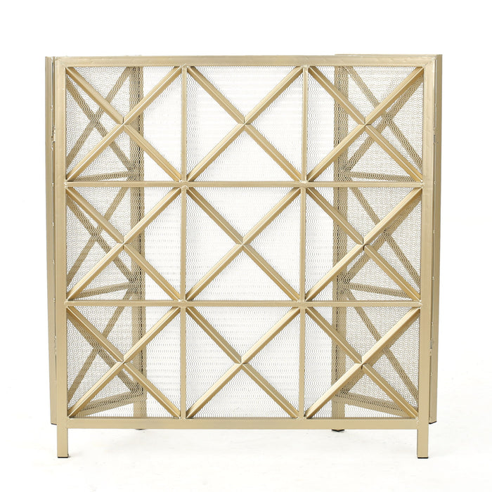 Margaret - 3 Panel Fireplace Screen Iron