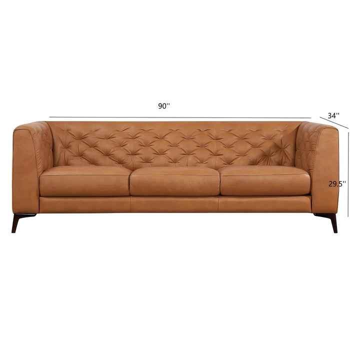 Fargo - Leather Sofa - Brown / Rustic
