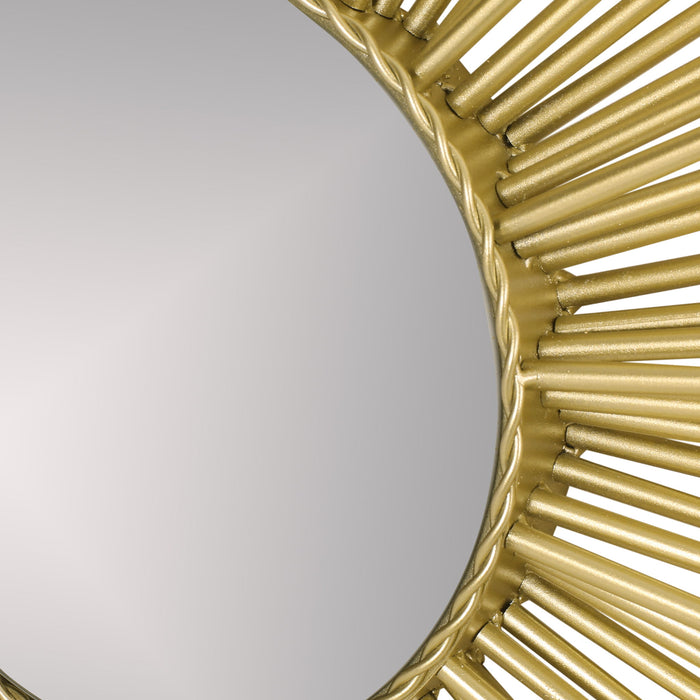 Modern Glam Sunburst Wall Mirror - Gold