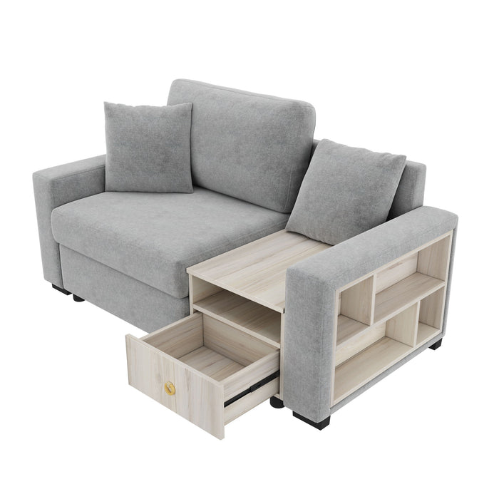 Modular Sofa Couch With Storage Armrest And Center Console