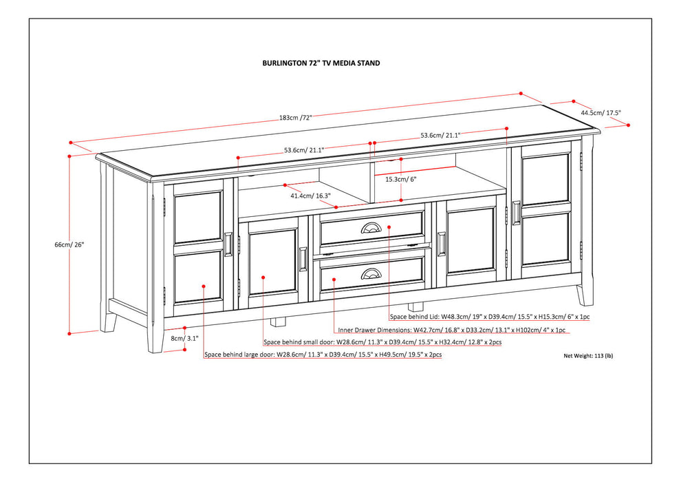 Burlington - TV Media Stand