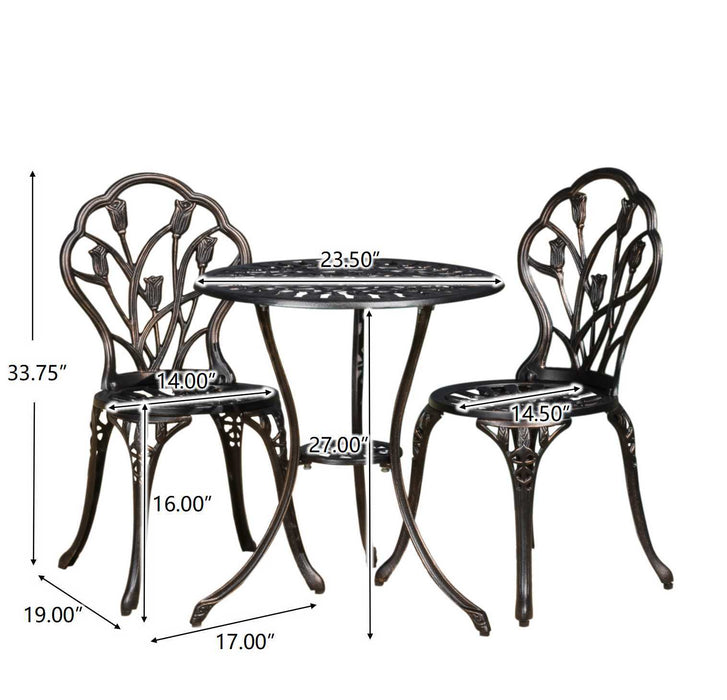 Nassau - Cast 3 Piece Bistro Set