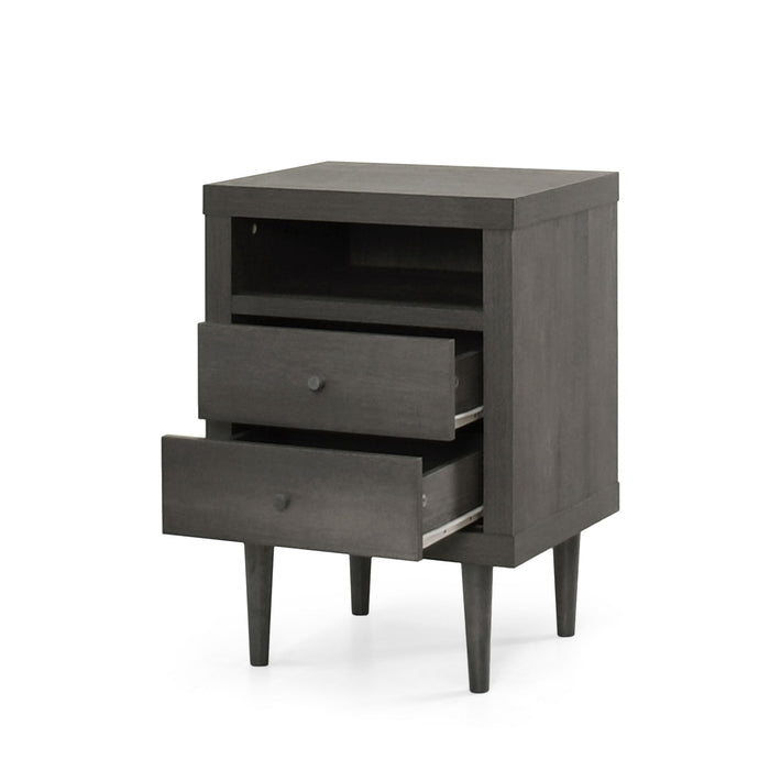 Nystrom - Mid Century Modern 2 Drawer Nightstand