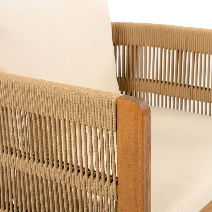 Outdoor Dining Chairs With Rope Handles (Set of 2)