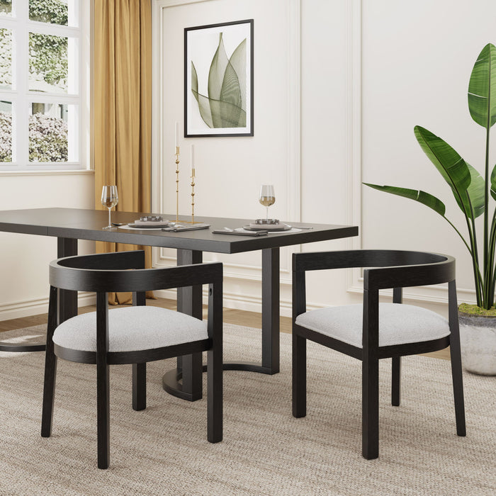 Contemporary Dining Chair Set With Armrests