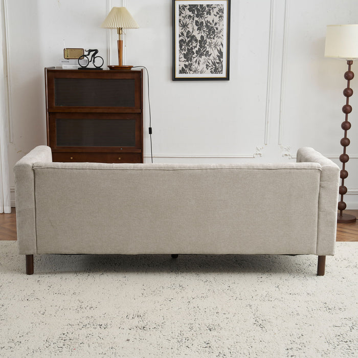 Upholstered Sofa Modern 3 Seater Sofa Couch With Tufted Design For Living Room