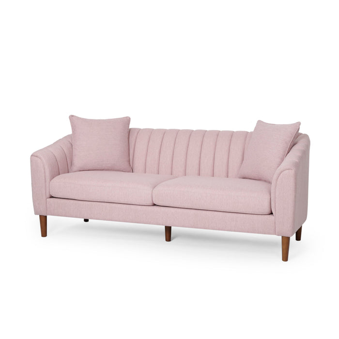 Contemporary 3 Seater Sofa With Plush Accents